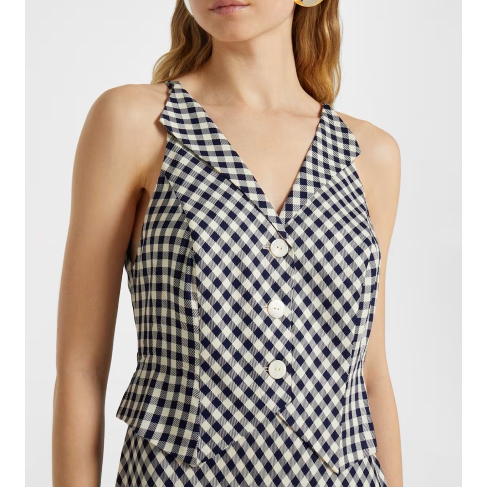 RIXO Kimmy checked maxi dress NEW - Picture 4 of 9